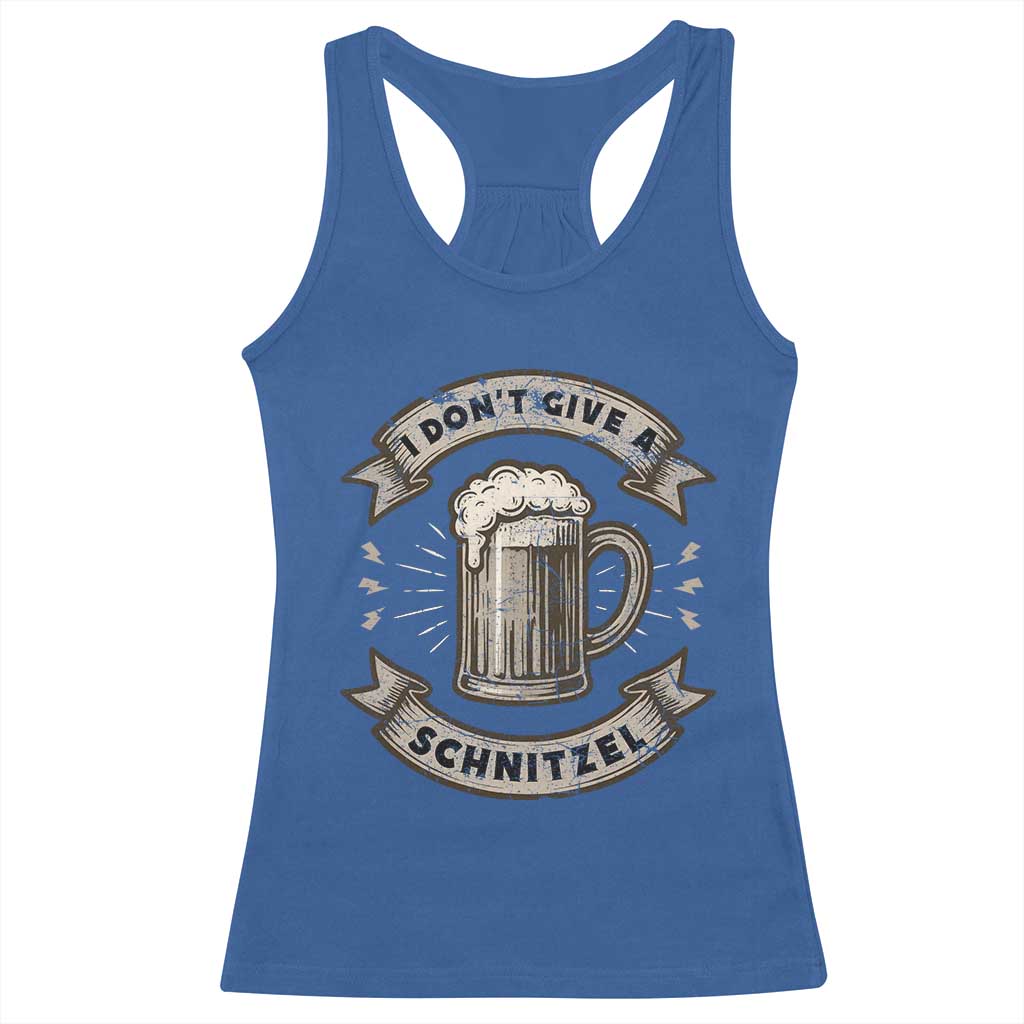 Funny Oktoberfest Racerback Tank Top I Dont Give A Schnitzel German Beer Wurst - Wonder Print Shop