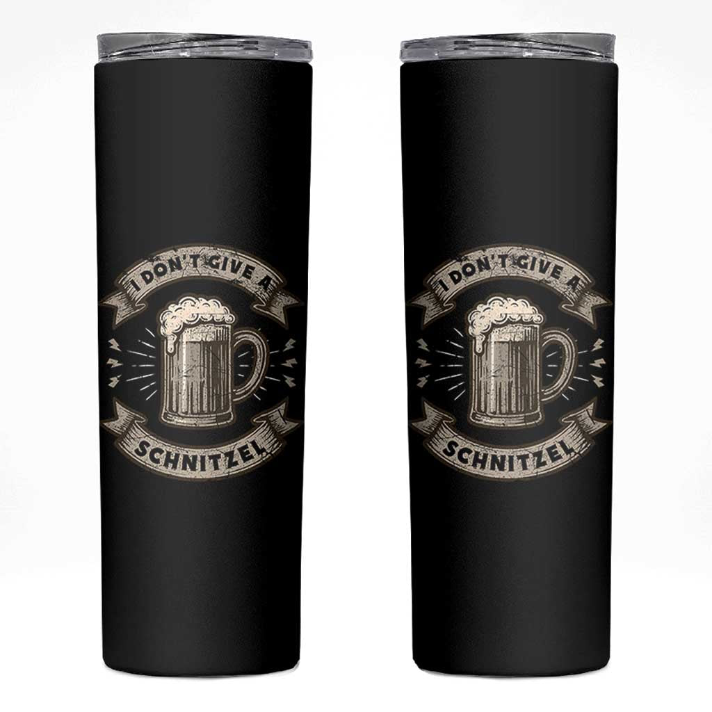 Funny Oktoberfest Skinny Tumbler I Dont Give A Schnitzel German Beer Wurst - Wonder Print Shop