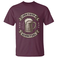 Funny Oktoberfest T Shirt I Dont Give A Schnitzel German Beer Wurst - Wonder Print Shop