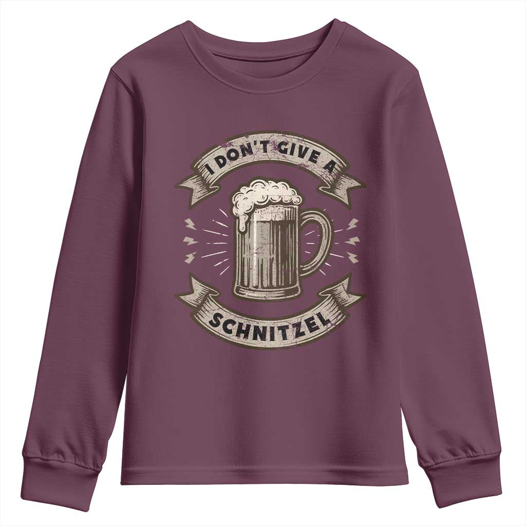 Funny Oktoberfest Youth Sweatshirt I Dont Give A Schnitzel German Beer Wurst - Wonder Print Shop