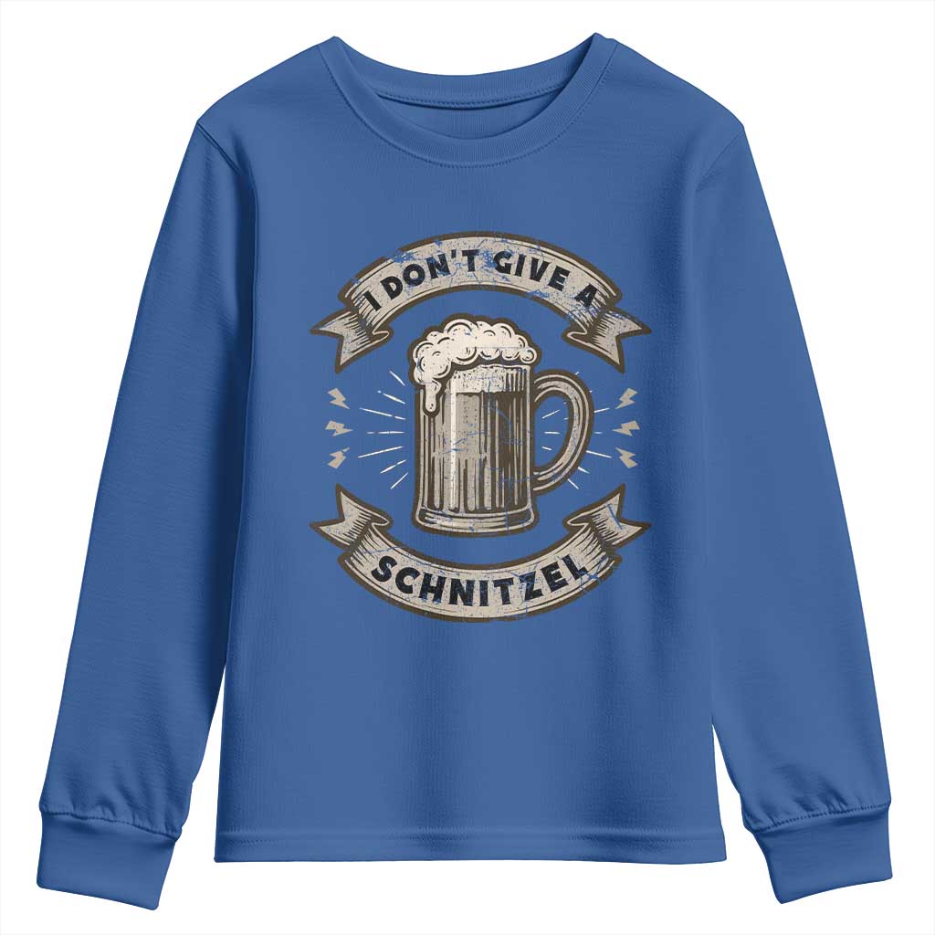 Funny Oktoberfest Youth Sweatshirt I Dont Give A Schnitzel German Beer Wurst - Wonder Print Shop