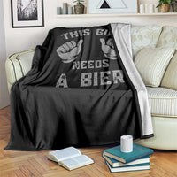 This Guy Needs A Bier Oktoberfest Throw Blanket Funny Mens Drinking Gift - Wonder Print Shop
