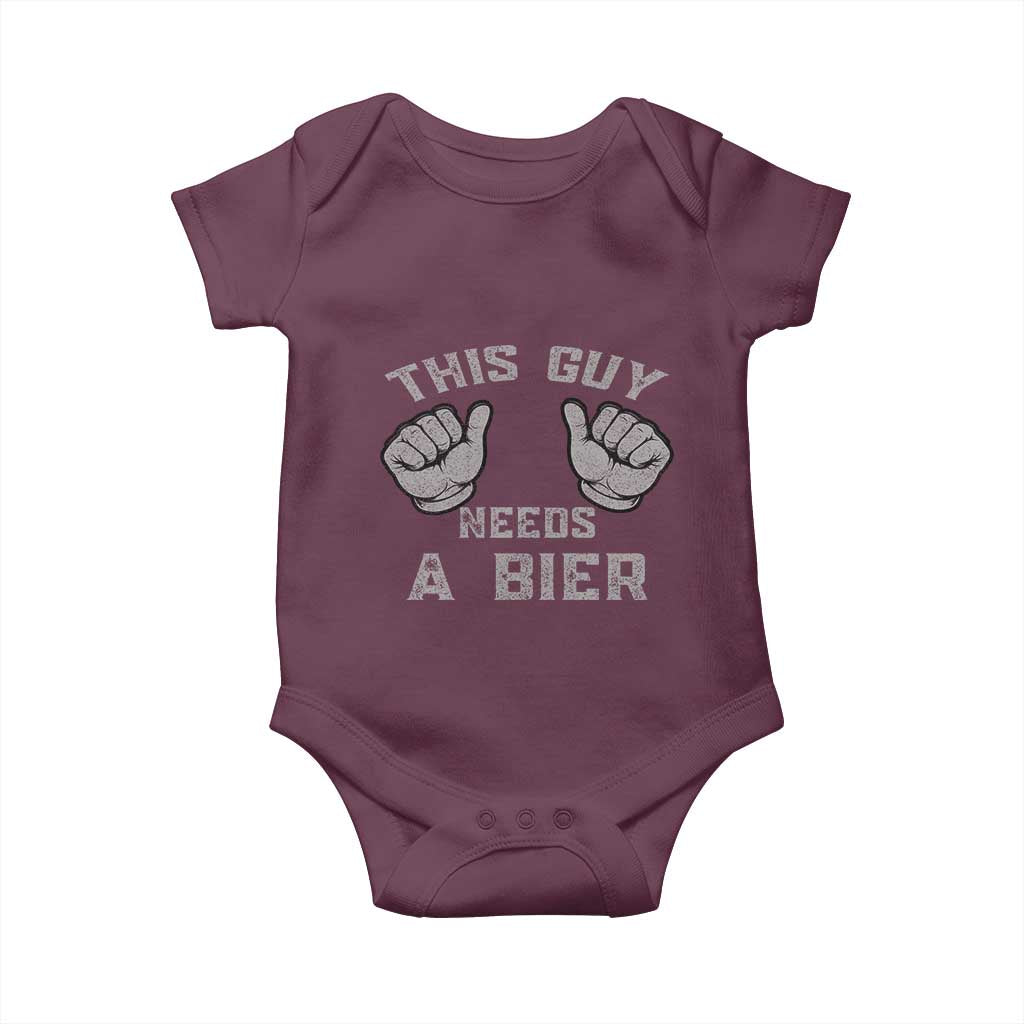 This Guy Needs A Bier Oktoberfest Baby Onesie Funny Mens Drinking Gift - Wonder Print Shop