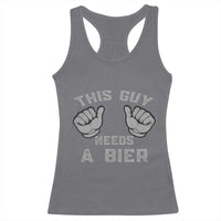 This Guy Needs A Bier Oktoberfest Racerback Tank Top Funny Mens Drinking Gift - Wonder Print Shop