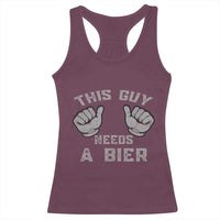 This Guy Needs A Bier Oktoberfest Racerback Tank Top Funny Mens Drinking Gift - Wonder Print Shop