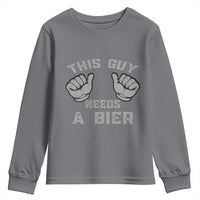 This Guy Needs A Bier Oktoberfest Youth Sweatshirt Funny Mens Drinking Gift - Wonder Print Shop