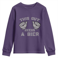 This Guy Needs A Bier Oktoberfest Youth Sweatshirt Funny Mens Drinking Gift - Wonder Print Shop
