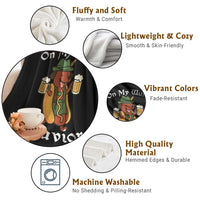 Oktoberfest On My Wurst Behavior Throw Blanket Funny German - Wonder Print Shop