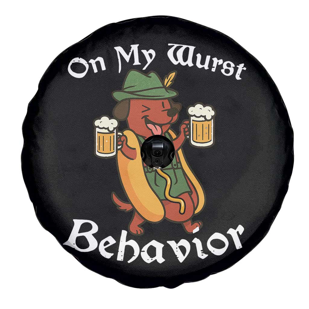 Oktoberfest On My Wurst Behavior Spare Tire Cover Funny German - Wonder Print Shop