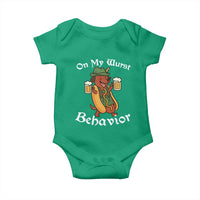 Oktoberfest On My Wurst Behavior Baby Onesie Funny German - Wonder Print Shop