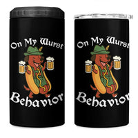 Oktoberfest On My Wurst Behavior 4 in 1 Can Cooler Tumbler Funny German - Wonder Print Shop
