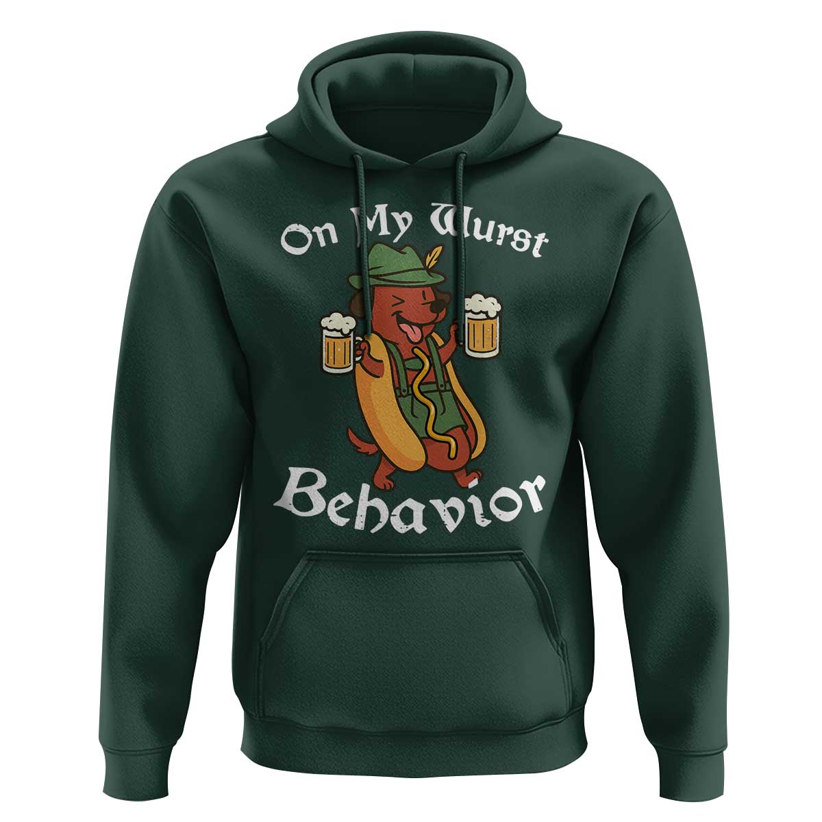 Oktoberfest On My Wurst Behavior Hoodie Funny German - Wonder Print Shop