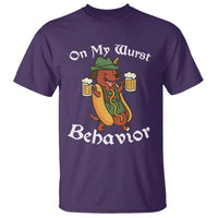 Oktoberfest On My Wurst Behavior T Shirt Funny German - Wonder Print Shop
