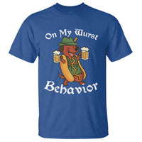 Oktoberfest On My Wurst Behavior T Shirt Funny German - Wonder Print Shop