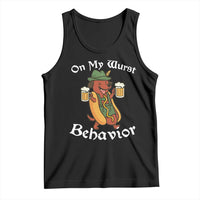 Oktoberfest On My Wurst Behavior Tank Top Funny German - Wonder Print Shop