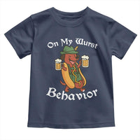 Oktoberfest On My Wurst Behavior Toddler T Shirt Funny German - Wonder Print Shop