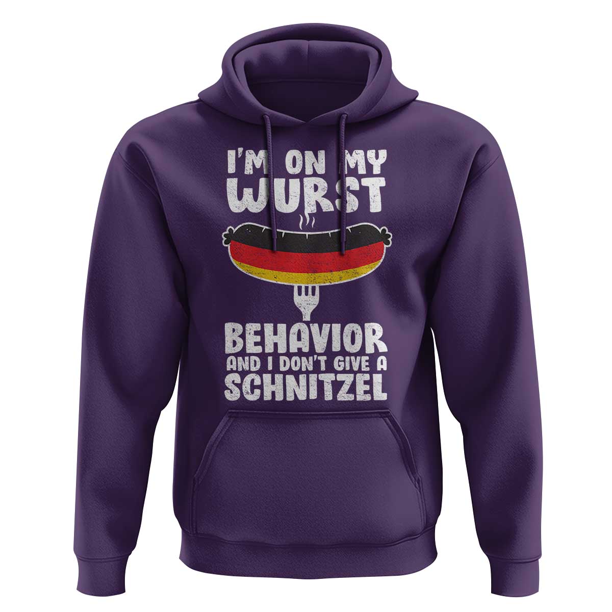 Oktoberfest On My Wurst Behavior Hoodie Dont Give Schnitzel Funny German - Wonder Print Shop