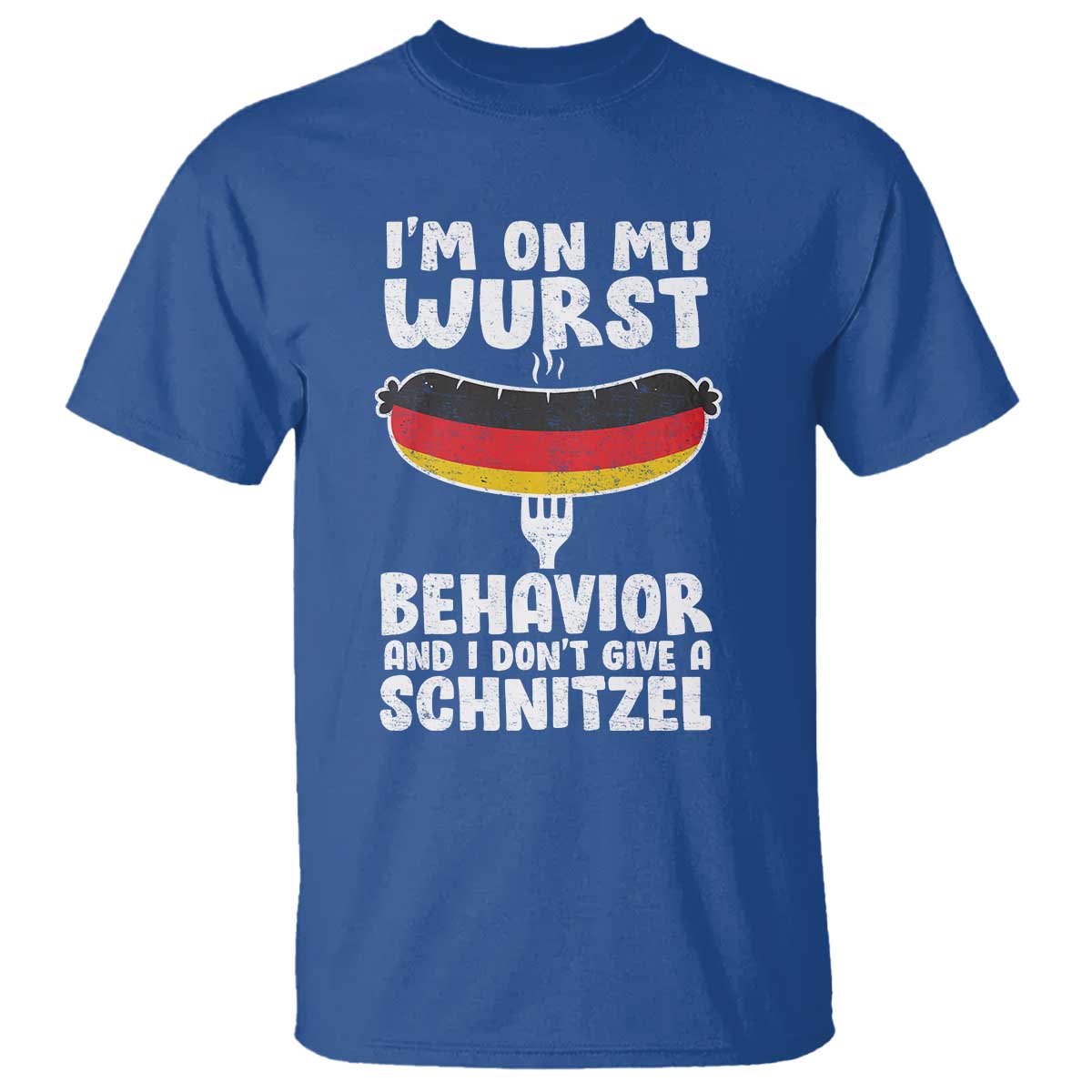 Oktoberfest On My Wurst Behavior T Shirt Dont Give Schnitzel Funny German - Wonder Print Shop