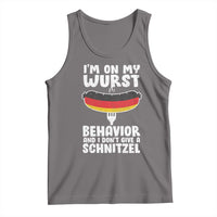 Oktoberfest On My Wurst Behavior Tank Top Dont Give Schnitzel Funny German - Wonder Print Shop