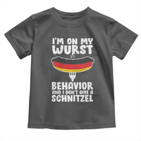 Oktoberfest On My Wurst Behavior Toddler T Shirt Dont Give Schnitzel Funny German - Wonder Print Shop