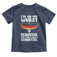 Oktoberfest On My Wurst Behavior Toddler T Shirt Dont Give Schnitzel Funny German - Wonder Print Shop