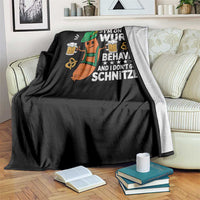 Funny Oktoberfest Throw Blanket On My Wurst Behavior Sarcastic German - Wonder Print Shop