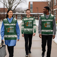 Funny Oktoberfest V-Neck Knit Sweater Vest On My Wurst Behavior Sarcastic German - Wonder Print Shop