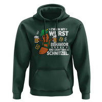Funny Oktoberfest Hoodie On My Wurst Behavior Sarcastic German - Wonder Print Shop