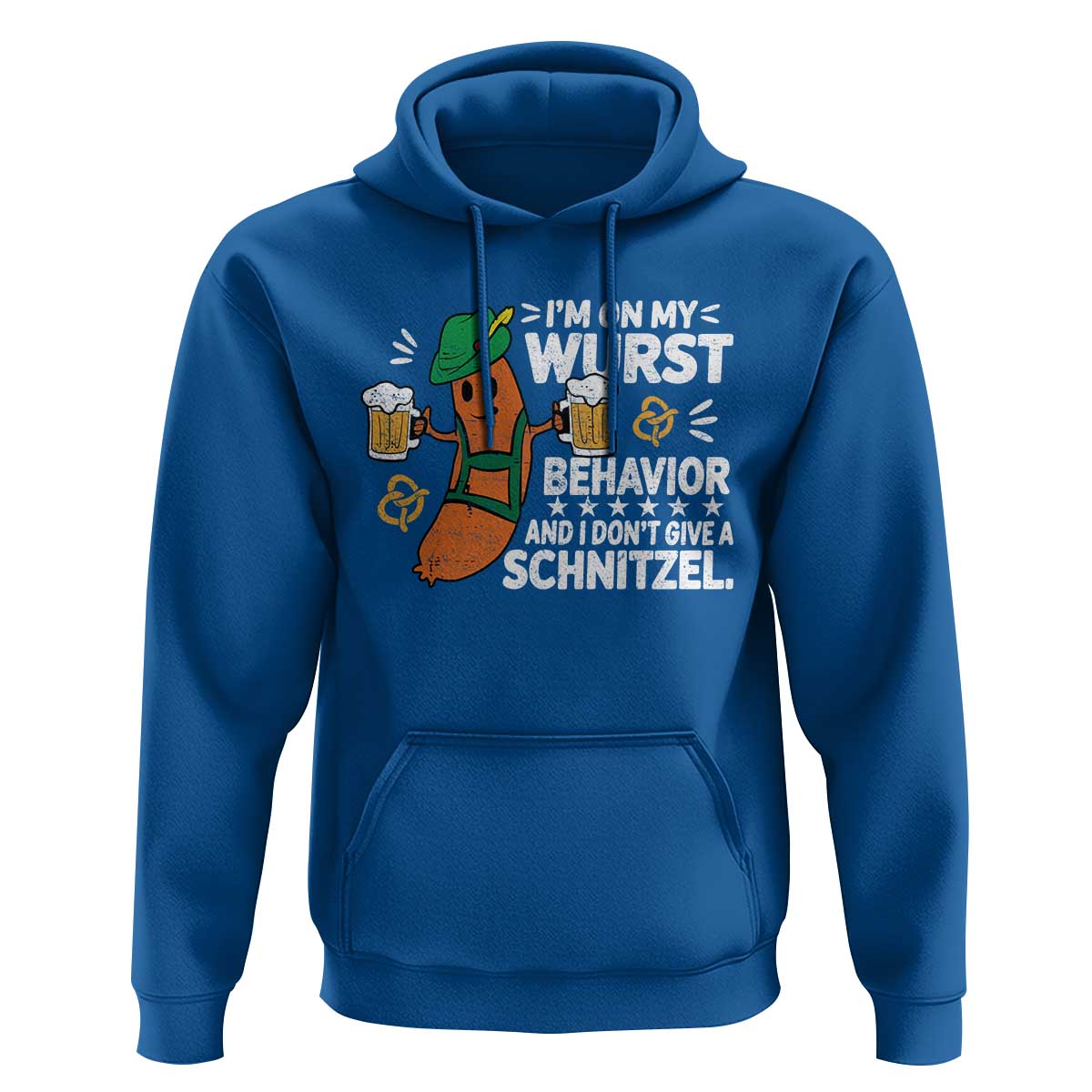 Funny Oktoberfest Hoodie On My Wurst Behavior Sarcastic German - Wonder Print Shop