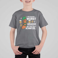Funny Oktoberfest T Shirt For Kid On My Wurst Behavior Sarcastic German - Wonder Print Shop