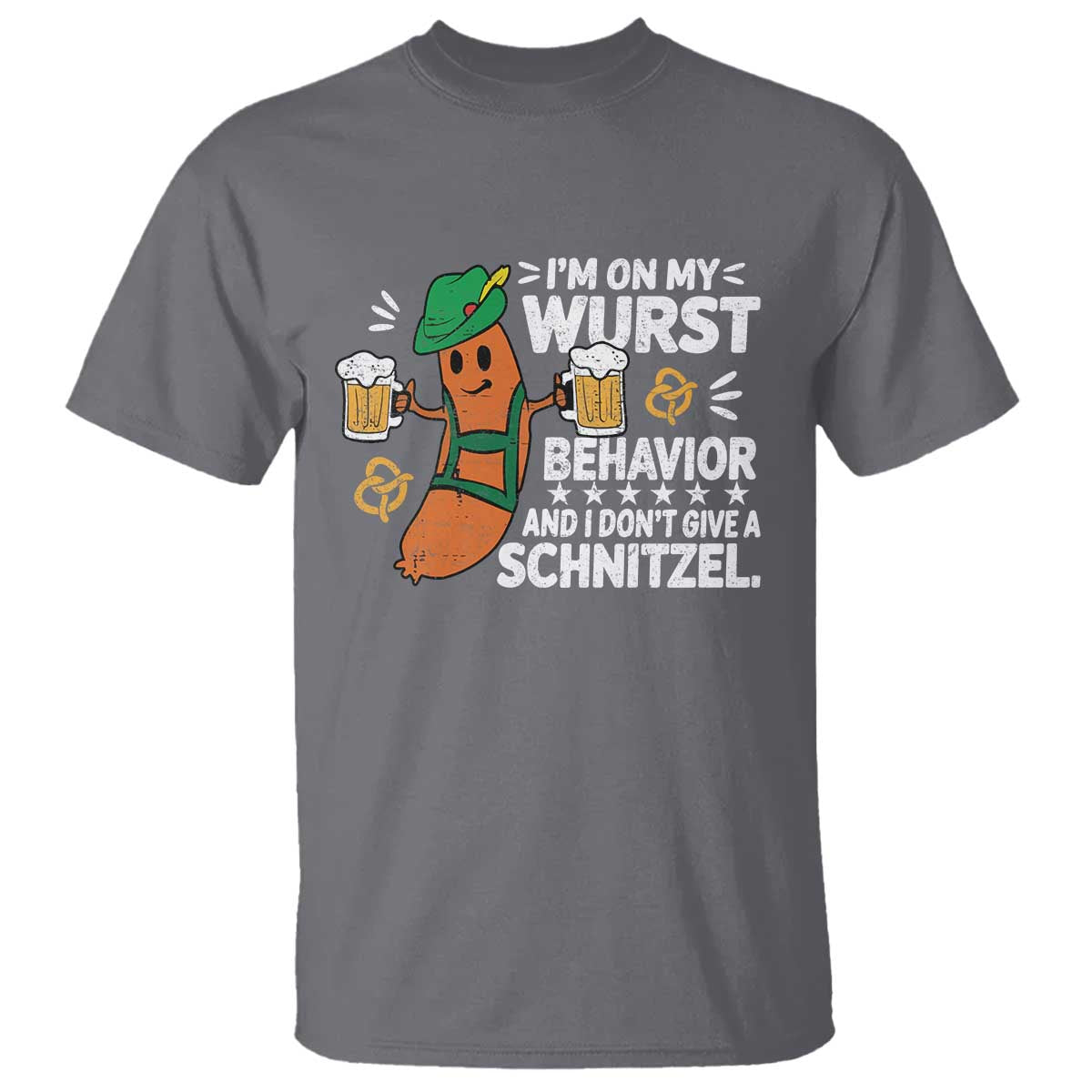 Funny Oktoberfest T Shirt On My Wurst Behavior Sarcastic German - Wonder Print Shop
