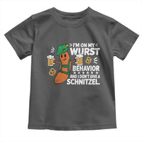 Funny Oktoberfest Toddler T Shirt On My Wurst Behavior Sarcastic German - Wonder Print Shop
