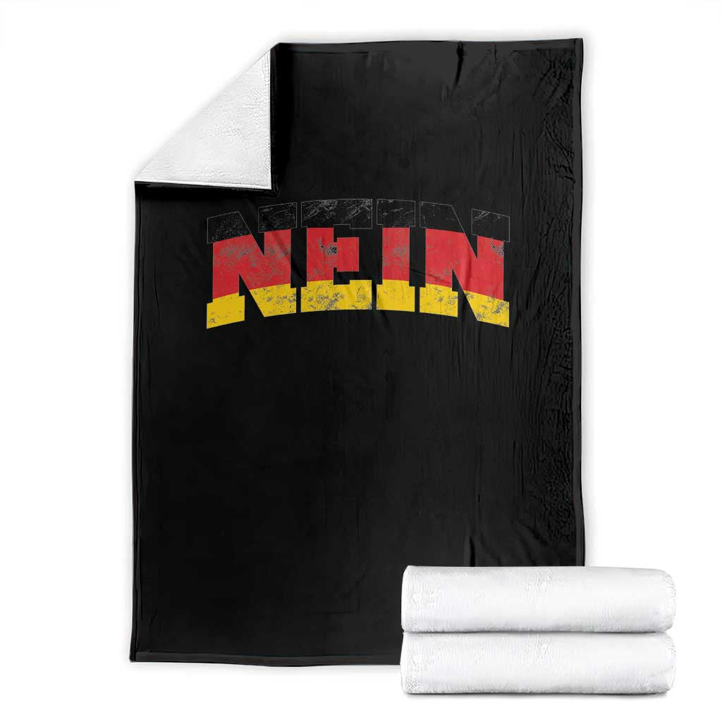 Nein Germany Throw Blanket No Saying Funny German Flag Oktoberfest - Wonder Print Shop