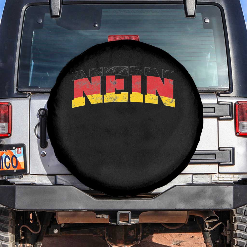 Nein Germany Spare Tire Cover No Saying Funny German Flag Oktoberfest - Wonder Print Shop