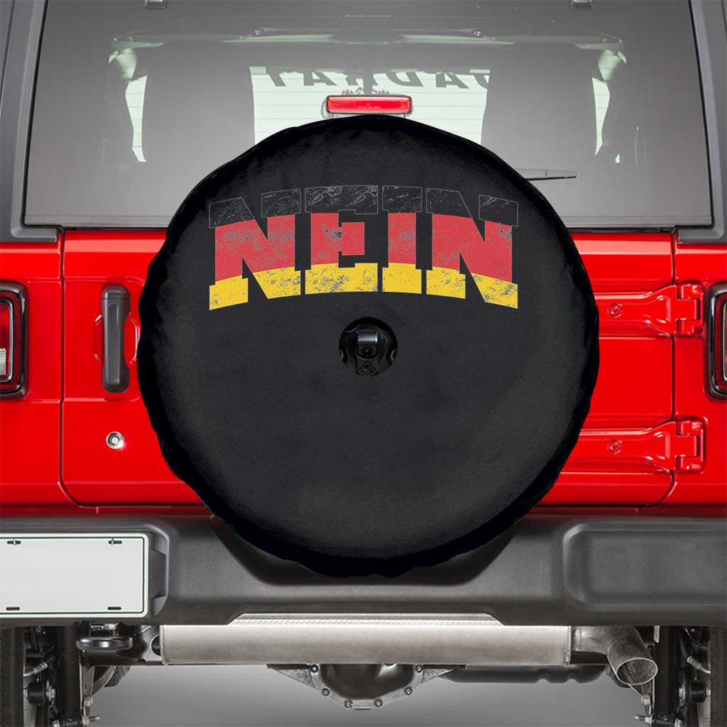 Nein Germany Spare Tire Cover No Saying Funny German Flag Oktoberfest - Wonder Print Shop