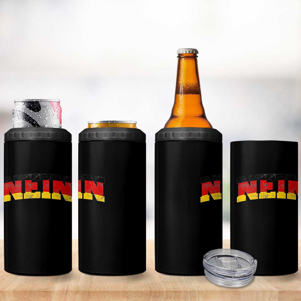 Nein Germany 4 in 1 Can Cooler Tumbler No Saying Funny German Flag Oktoberfest - Wonder Print Shop