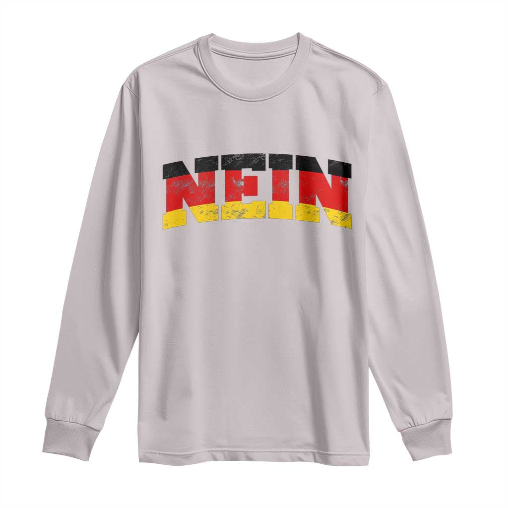 Nein Germany Long Sleeve Shirt No Saying Funny German Flag Oktoberfest - Wonder Print Shop