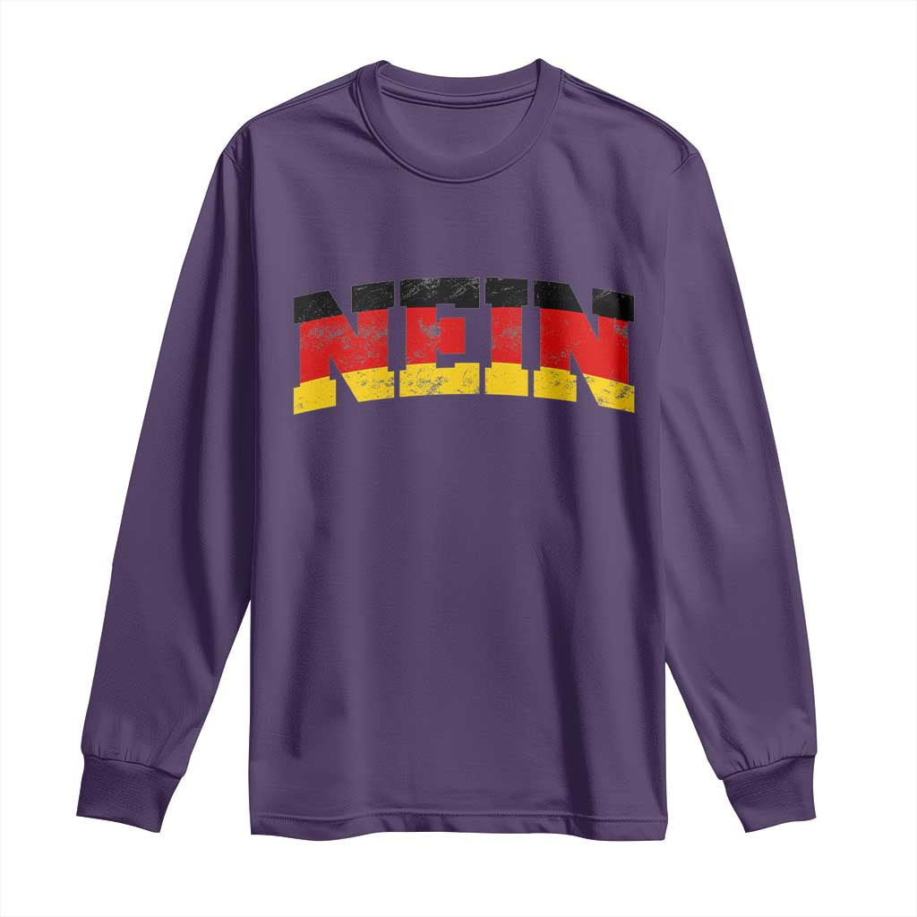 Nein Germany Long Sleeve Shirt No Saying Funny German Flag Oktoberfest - Wonder Print Shop