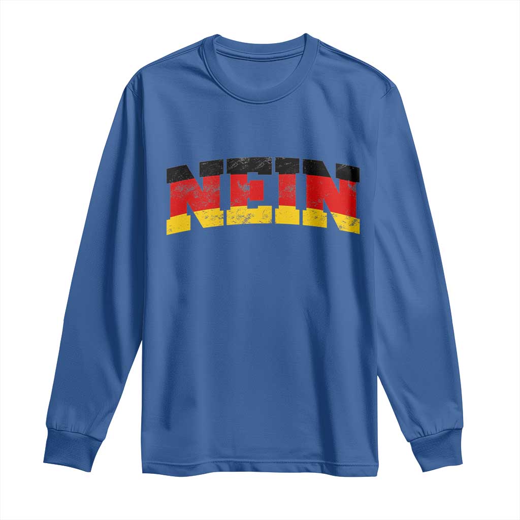Nein Germany Long Sleeve Shirt No Saying Funny German Flag Oktoberfest - Wonder Print Shop