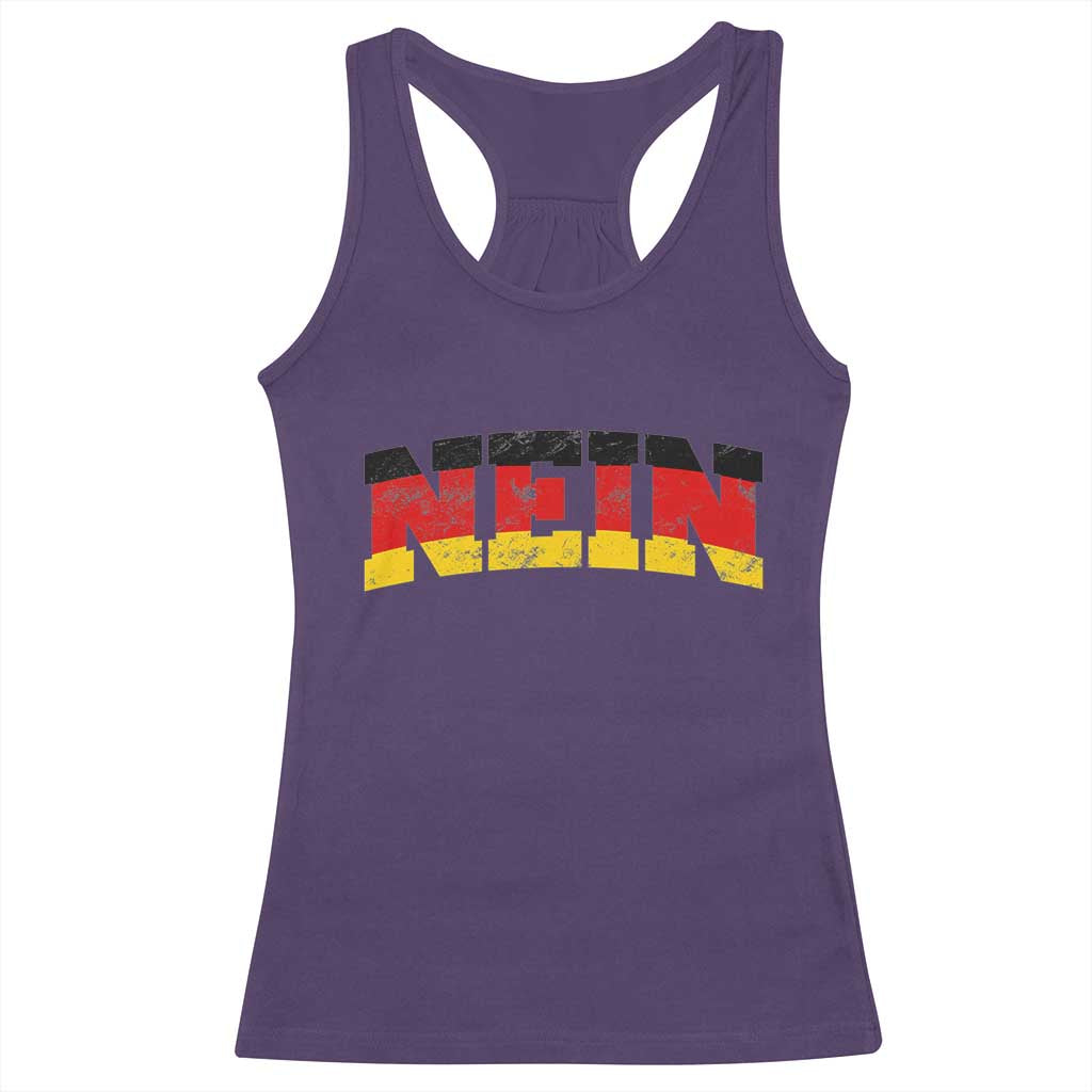 Nein Germany Racerback Tank Top No Saying Funny German Flag Oktoberfest - Wonder Print Shop