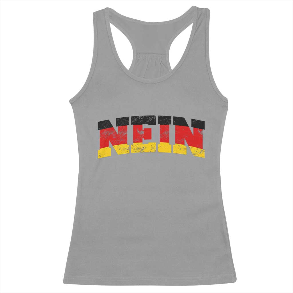 Nein Germany Racerback Tank Top No Saying Funny German Flag Oktoberfest - Wonder Print Shop