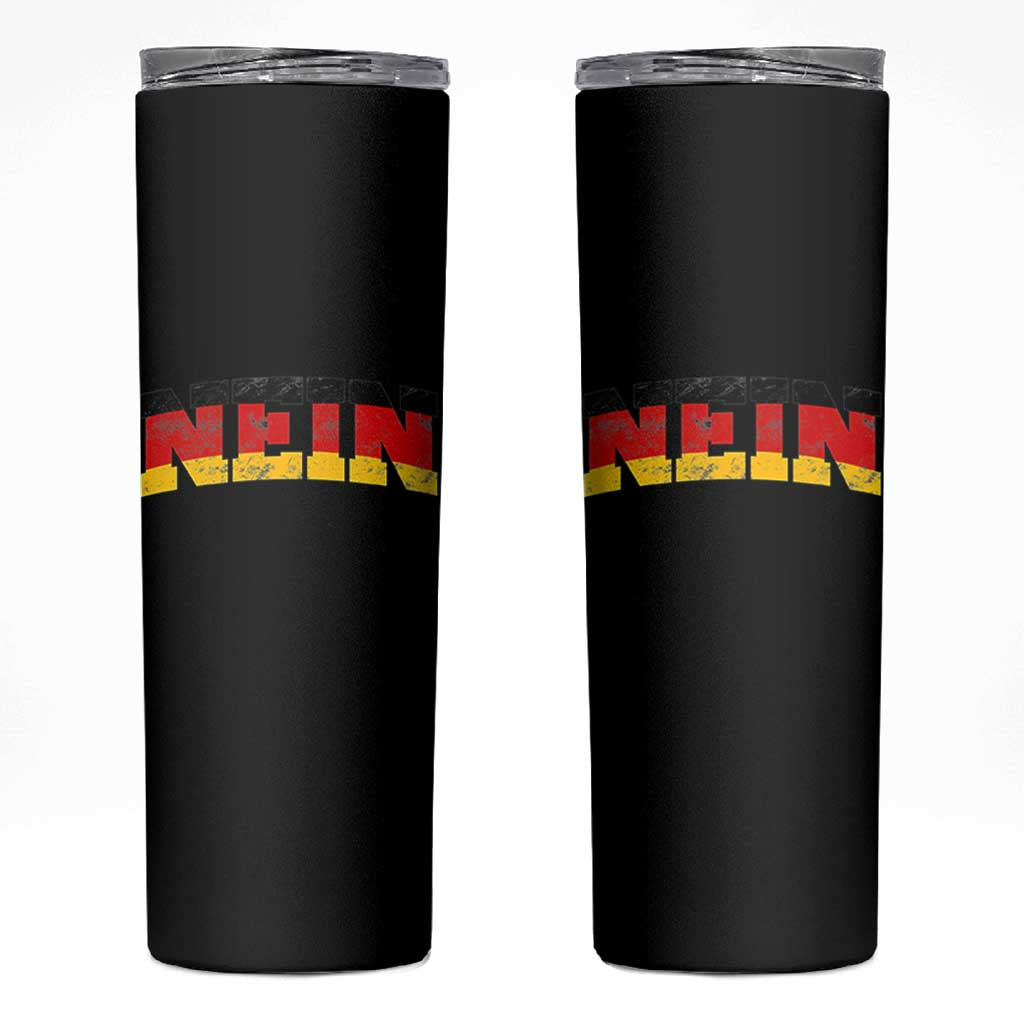 Nein Germany Skinny Tumbler No Saying Funny German Flag Oktoberfest - Wonder Print Shop
