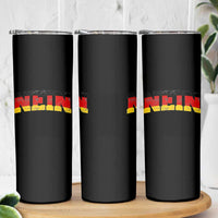 Nein Germany Skinny Tumbler No Saying Funny German Flag Oktoberfest - Wonder Print Shop