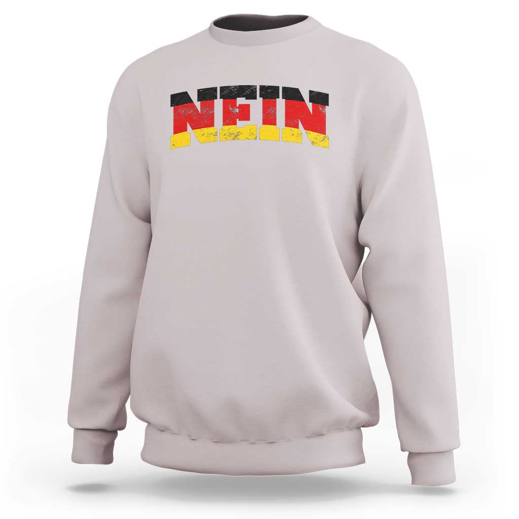 Nein Germany Sweatshirt No Saying Funny German Flag Oktoberfest - Wonder Print Shop