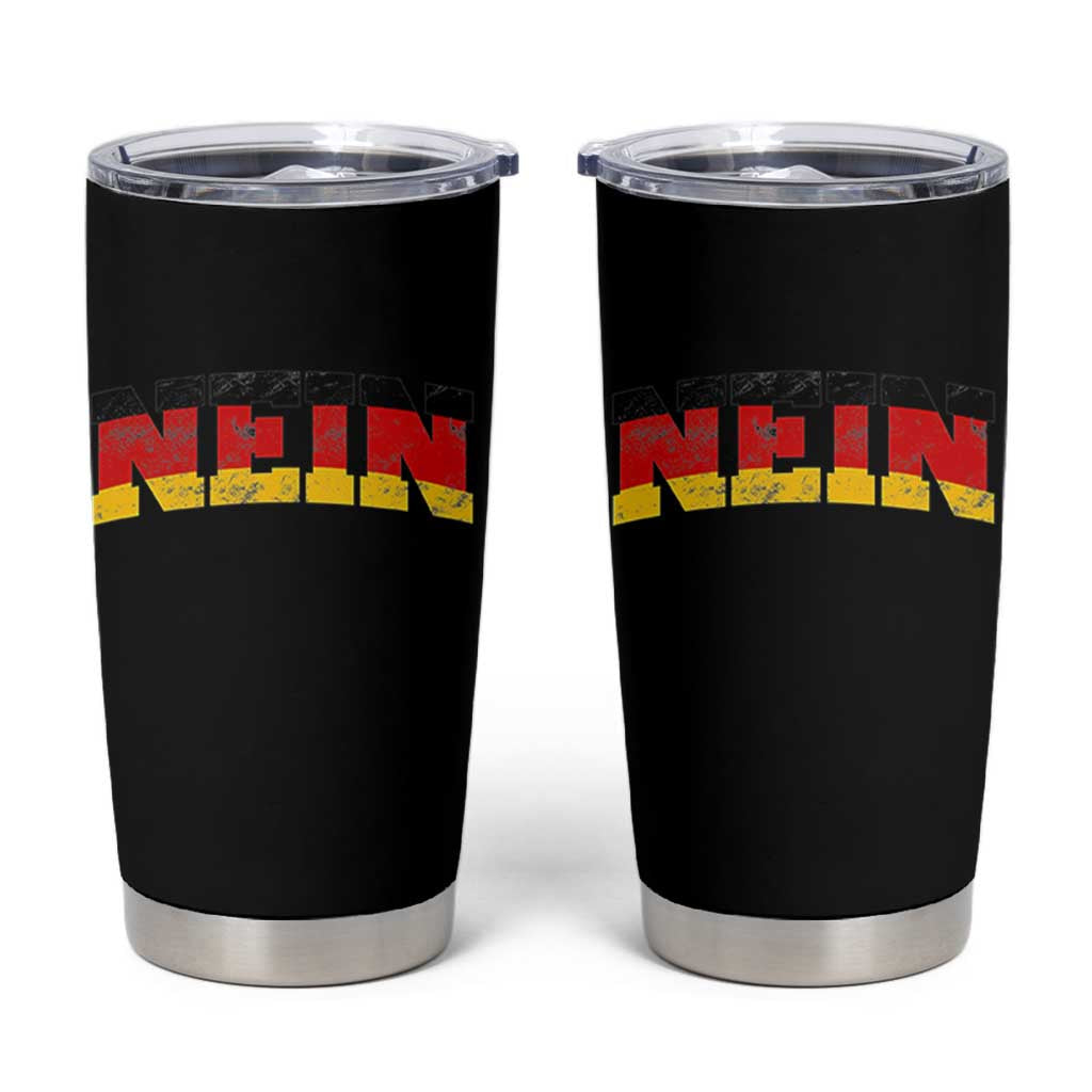 Nein Germany Tumbler Cup No Saying Funny German Flag Oktoberfest - Wonder Print Shop