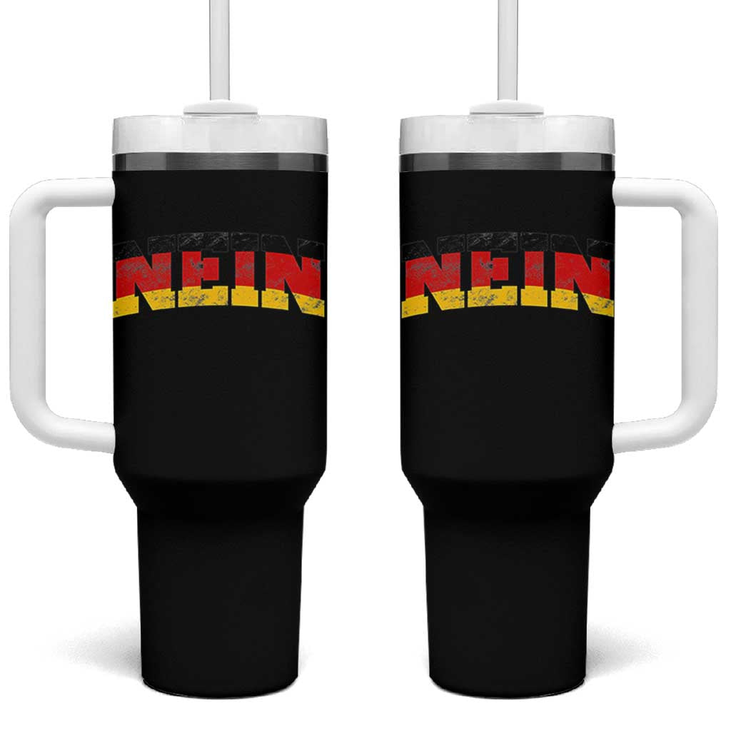 Nein Germany Tumbler With Handle No Saying Funny German Flag Oktoberfest - Wonder Print Shop