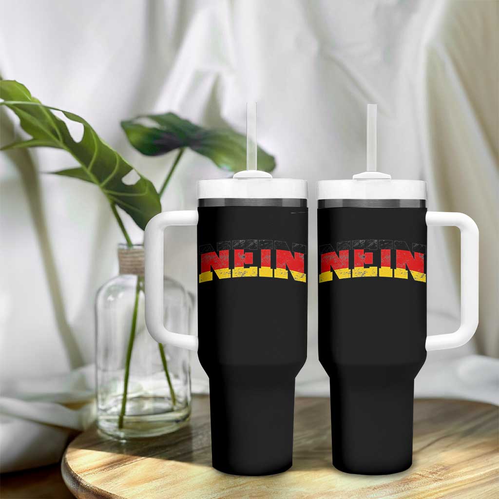 Nein Germany Tumbler With Handle No Saying Funny German Flag Oktoberfest - Wonder Print Shop