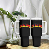 Nein Germany Tumbler With Handle No Saying Funny German Flag Oktoberfest - Wonder Print Shop