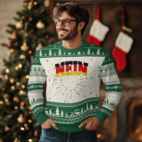 Nein Germany Knitted Sweatshirt No Saying Funny German Flag Oktoberfest - Wonder Print Shop