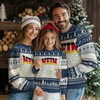 Nein Germany Knitted Sweatshirt No Saying Funny German Flag Oktoberfest - Wonder Print Shop